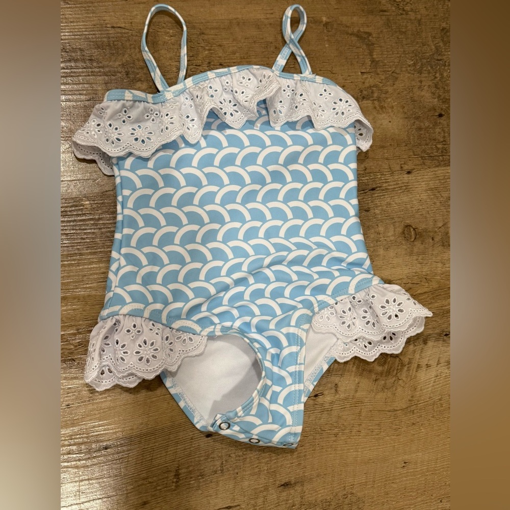 The Oaks Apparel One Piece Swim Ruffle Size 24 Month NWT